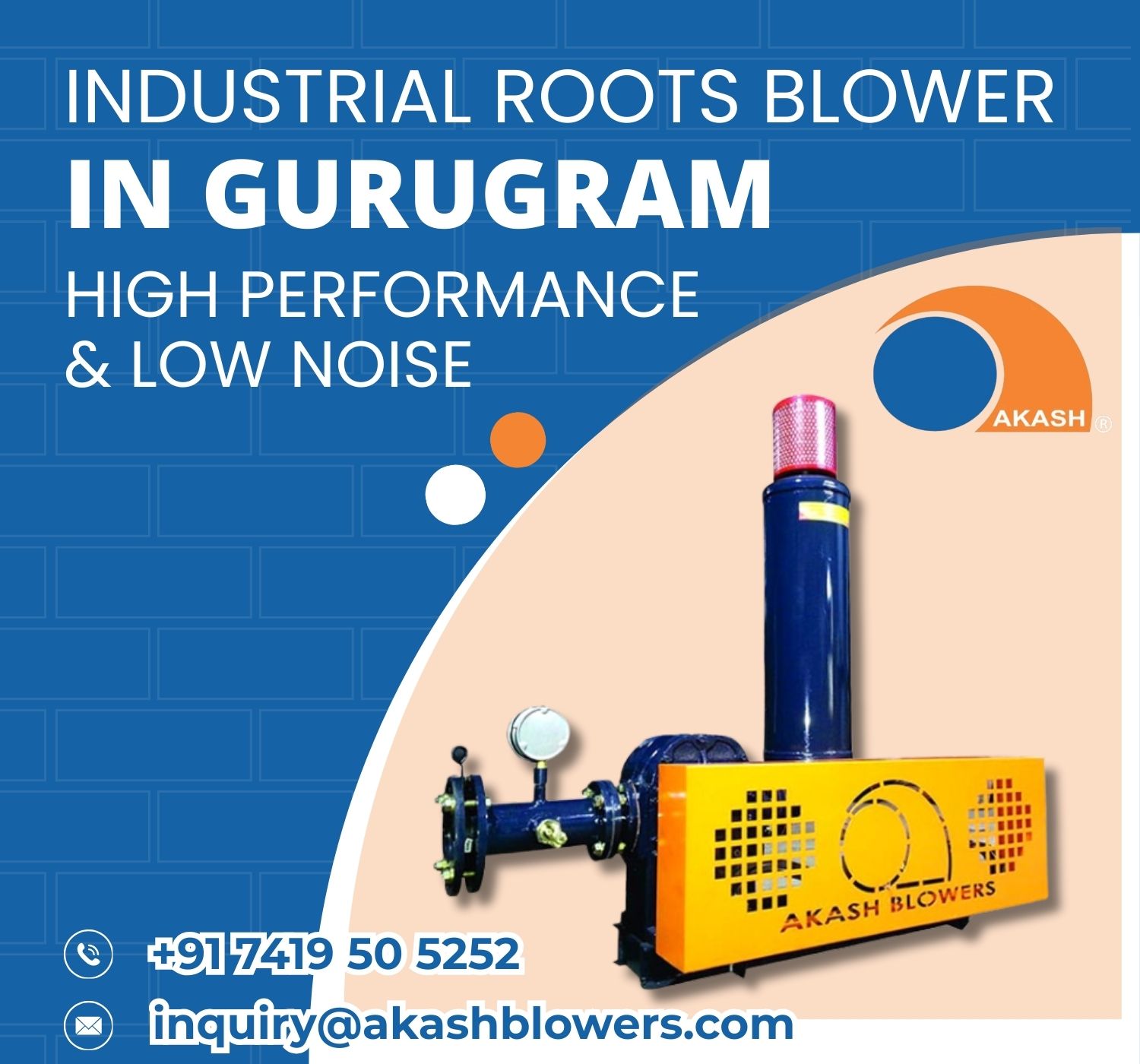Industrial Roots Blower in Gurugram | High Performance & Low Noise ...