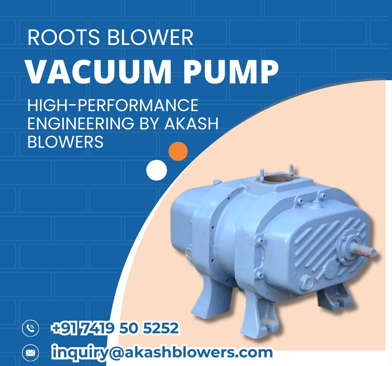 Roots Blower Vacuum Pump |  Factory Price
