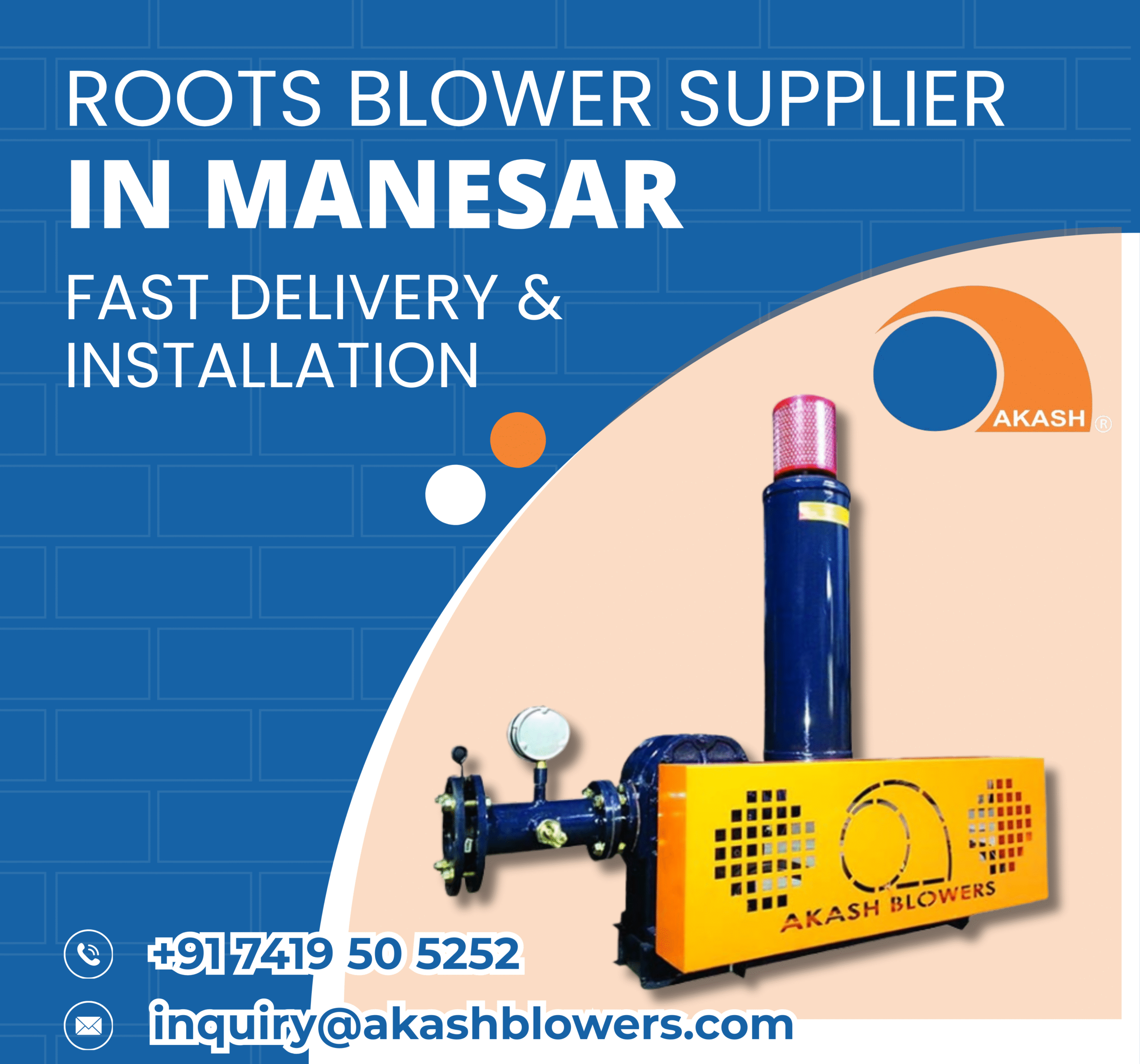Roots Blower Supplier in Manesar | Fast Delivery & Installation