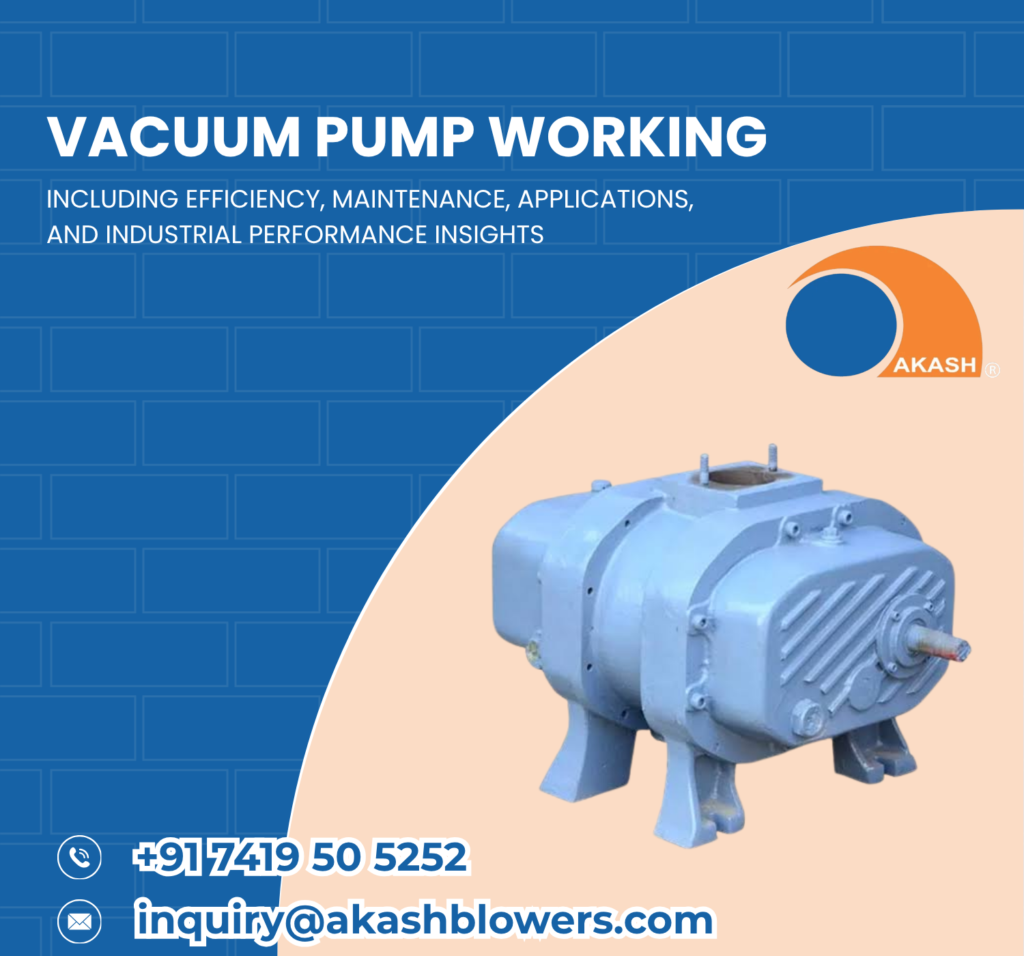 vacuum pump working